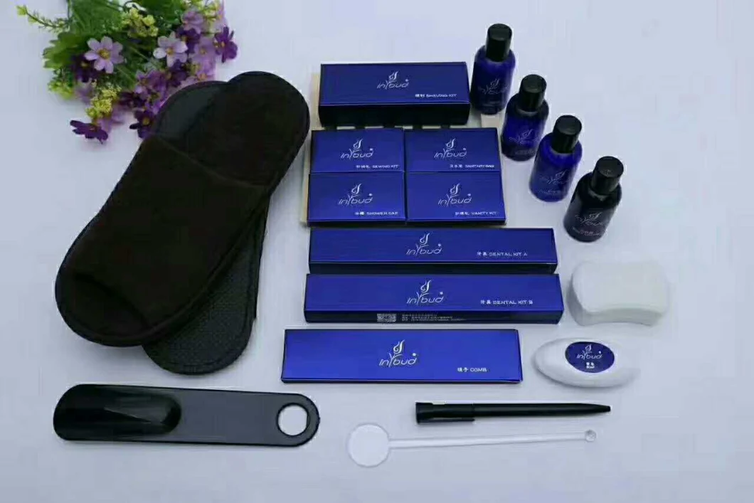 Shaving Kit with Hotel Amenites for Hotel Room Using