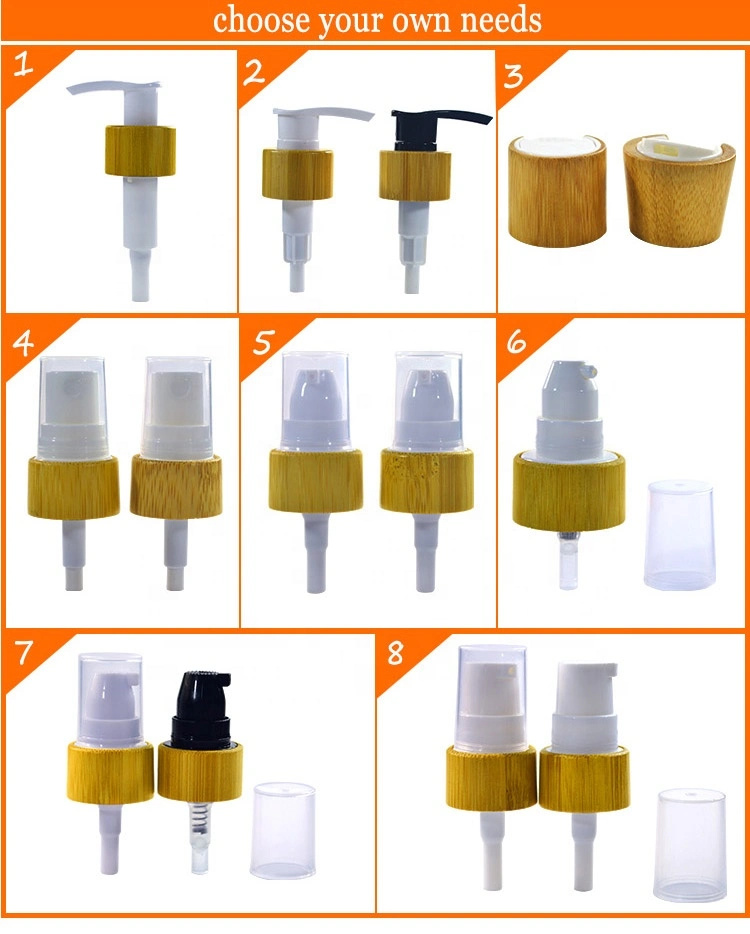 Cosmetic Skin Care Packaging Bottles and Cans with Bamboo Series