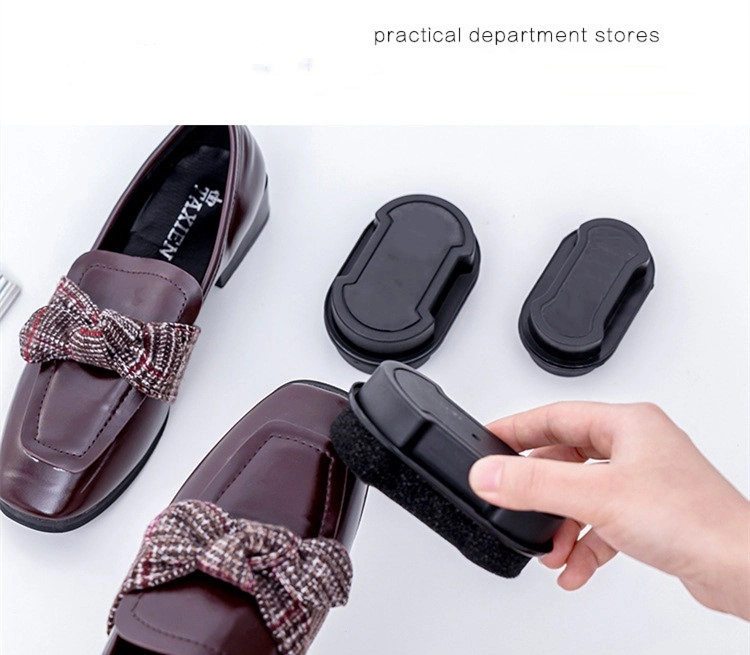 Popular Leather Shoes Maintenance Brightening Double Sided Sponge Brush Shoe Polishing