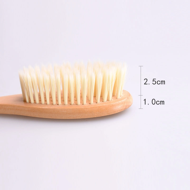 Hot Selling Solid Wood Shoe Cleaning Brush Wooden Soft Clothes Brush Custom Logo