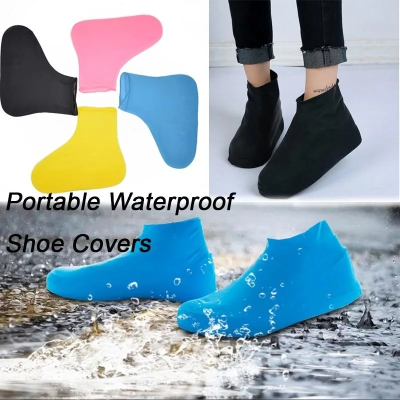 Sneakers Boots Cover Silicone Overshoes Rain Waterproof Shoe Covers Boot Protector Recyclable Reusable