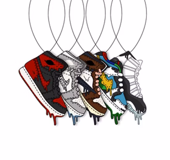 Custom Shoes Sneaker Shape Long Lasting Fragrance Car Aj Paper Air Fresheners