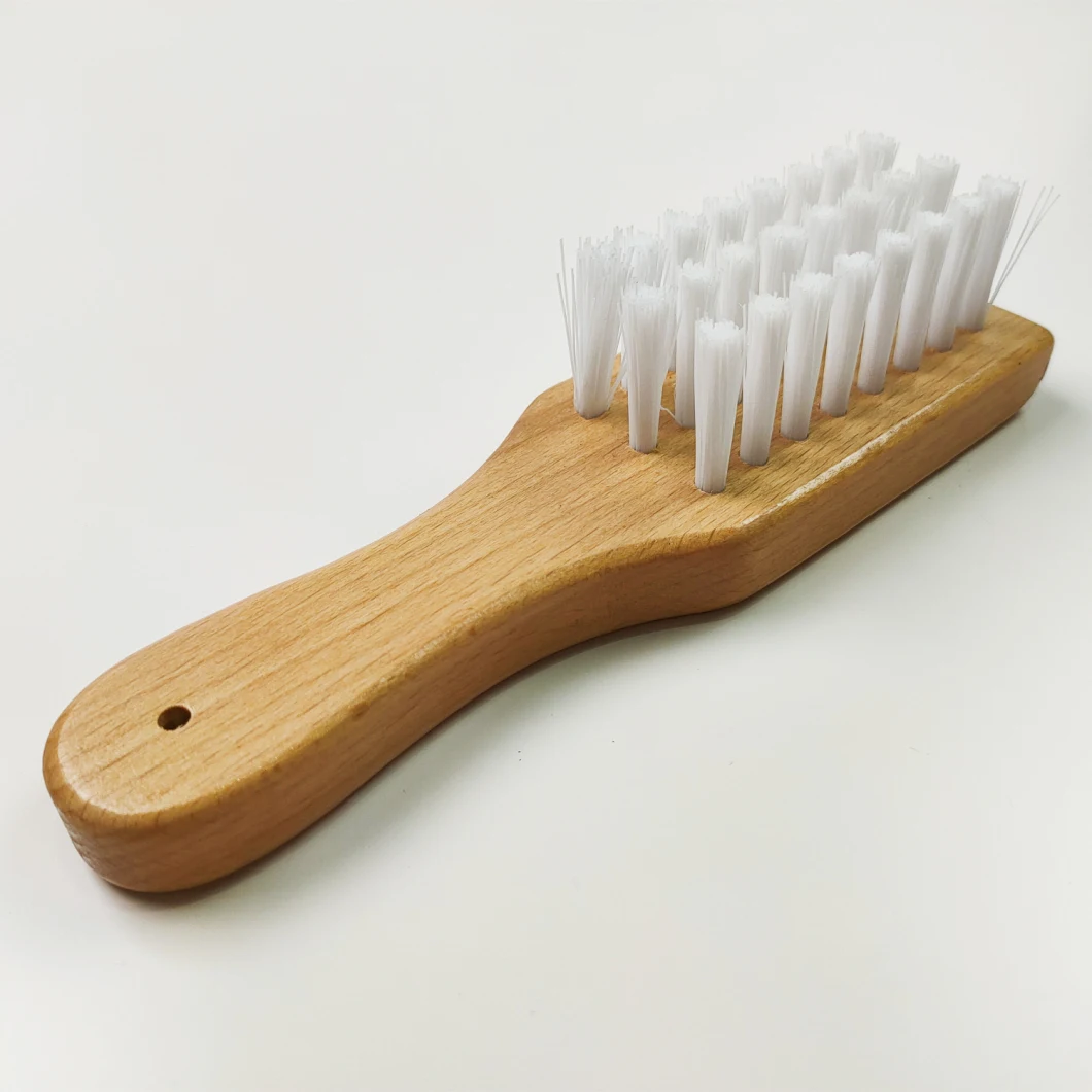 Soft Bristle Shoes Brush, Hangable Laundry Clothes Cleaning Scrubber, Home Household Cleaning Brushes - Wood Handle