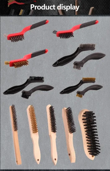 Multi-Purpose Shoe Handle Wire Scratch Brushes with Black Brush
