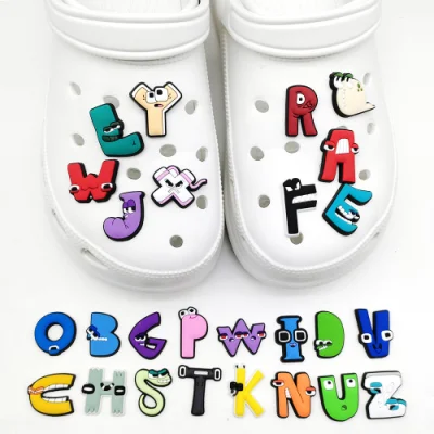 26PCS Alphabet Croc Charms Shoe Decoration Charms for Clog Sandals, Shoes Accessories for Kids Boys Girls Party Gifts