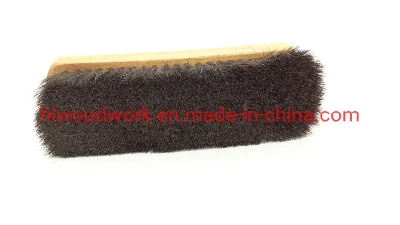 20cm Beech Wood Shoe Polish Brush Horse Hair Clean and Polish Brush Shining Brush Black Horse Hair