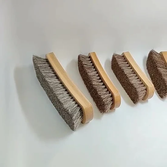 100%Horse Hair Wooden Shoe Brush